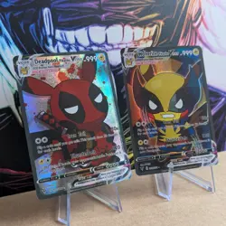 Deadpool & Wolverine Pikachu Custom Cosplay Pokemon Card Full Art Holo - Image 2