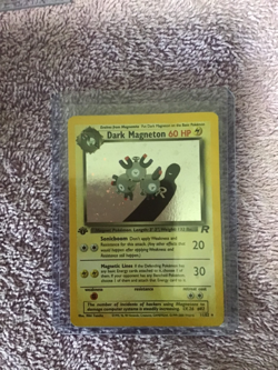 Pokemon DARK MAGNETON - HOLO - 1st Edition Team Rocket Card #11/82 With Swirl - Image 1