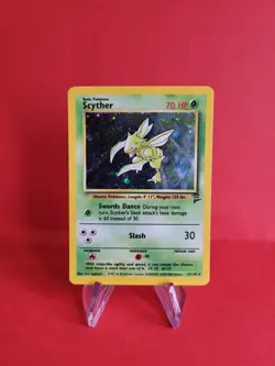 Pokemon Karte/card - Scyther Sichlor 17/130 - Base Set 2 - Holo - Exc-Near Mint - Image 1