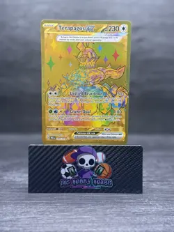 Pokemon TCG Terapagos EX Prismatic Evolutions Holo Hyper Rare Gold Card 180/131 - Image 1