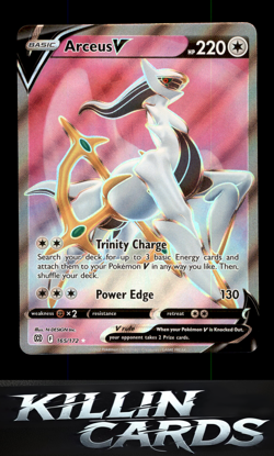 Arceus V (Full Art) 165/172 Pokemon Ultra Rare SWSH09: Brilliant Stars Card NM - Image 1