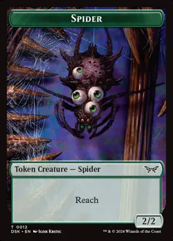 Spider Token (012) Duskmourn: House of Horror DSK MTG Magic - Image 1