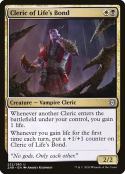 Cleric of Life's Bond (222) Zendikar Rising ZNR MTG Magic - Image 1