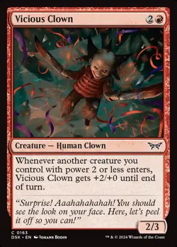 Vicious Clown Foil (163) Duskmourn: House of Horror DSK MTG Magic - Image 1