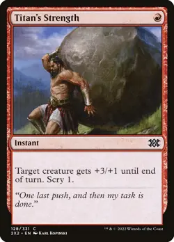 Titan's Strength Foil (128) Double Masters 2022 MTG Magic - Image 1