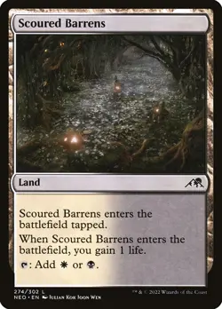 Scoured Barrens Foil (274) Kamigawa: Neon Dynasty NEO MTG Magic - Image 1