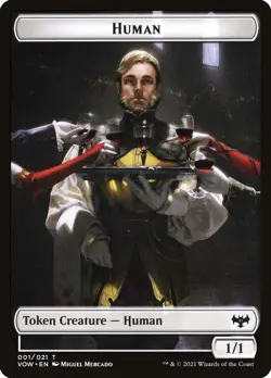 Human (001) // Zombie (005) Foil Token Innistrad: Crimson Vow VOW MTG Magic - Image 1
