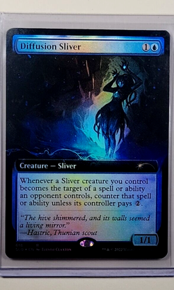 2022 MTG Magic the Gathering Secret Lair Drop Extended Art Foil Diffusion Sliver - Image 1