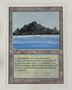 Tropical Island Revised Near Mint NM MTG Magic The Gathering A - Image 1