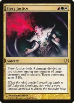 Fiery Justice [Mixed Sets Same Art] Rare MTG - Image 1