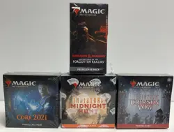 MTG Magic the Gathering Prerelease Kit Lot x4 Core 2021 Crimson Midnight D&D NEW - Image 1