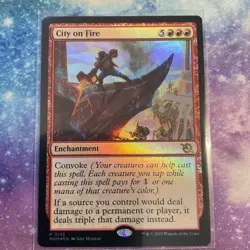 City on Fire (FOIL) x1 - MTG March of the Machine MOM #135 - Image 1