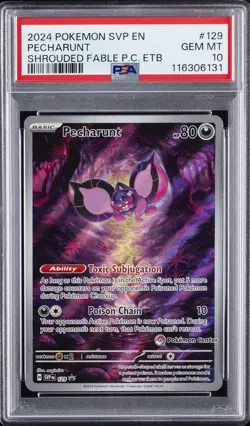2024 POKEMON SVP EN-SV BLACK STAR PROMO #129 PECHARUNT PSA 10 - Image 1