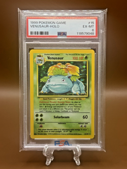Pokemon Venusaur Base Set Holo Unlimited 15/102 PSA 6 - Image 1