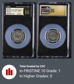 Rapidash Pokemon 1998 Meiji Battle Coin SP70 Fire Spin CGC Pristine 10 POP 1 - Image 1