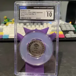 Professor Oak - 1999 Meiji Battle Coin - Low Pop / CGC 10 - Pokemon - Image 1