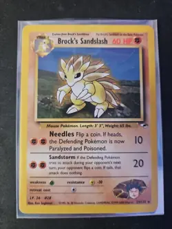 Pokemon TCG Gym Heroes Brock's Sandslash 23/132 Non-Holo Vintage - Image 1