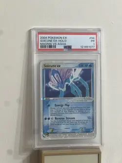 Pokemon Suicune EX #94 Team Magma & Team Aqua PSA 1 - Image 1