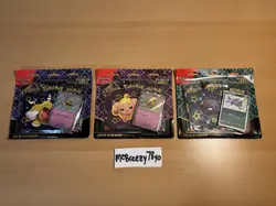 LOT OF 3 Pokemon TCG Paldean Fates Tech Sticker Collection Blister Pack Set NEW! - Image 1