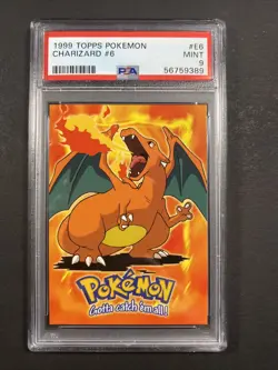 1999 Topps Pokemon #E6 Charizard #6 PSA 9 MINT - Image 1