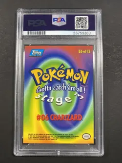 1999 Topps Pokemon #E6 Charizard #6 PSA 9 MINT - Image 2