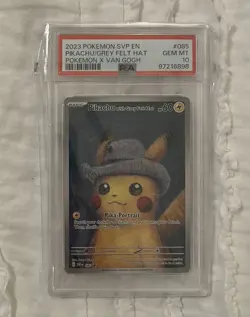 2023 Pokemon X Van Gogh Svp En : # 85 Pikachu/Grey Felt Hat PSA 10 GEM MINT - Image 2