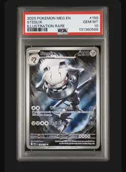 2025 POKEMON MEG EN-MEGA EVOLUTION ILLUSTRATION RARE #150 STEELIX PSA 10 - Image 1