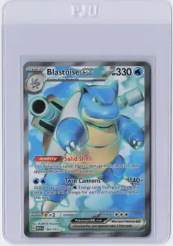 Pokemon Blastoise ex - 184/165 - SV: Scarlet & Violet 151 (MEW) Lightly Played - Image 1