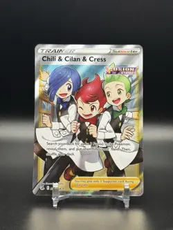 Chili & Cilan & Cress (Full Art) 258/264 2021 Pokemon SWSH Fusion Strike Full - Image 1