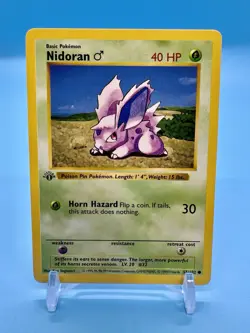 1999 Pokemon Game 1st Edition NIDORAN Shadowless English 55/102 *NP* (B) - Image 1