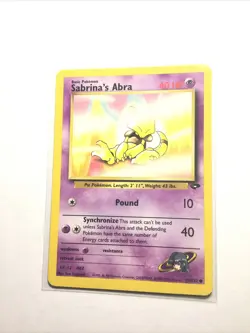 SABRINA’S ABRA - 93/132 - Gym Challenge - Pokemon Card - LP - Image 1