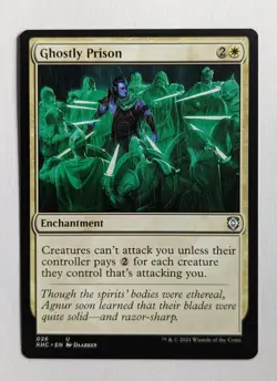 MTG Ghostly Prison - Kaldheim Commander Card # 026 NM - Image 1