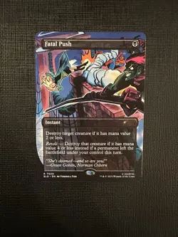 MTG Fatal Push (7020) *Non-Foil* Secret Lair: Spider-Man Bonus Card MT/NM - Image 1