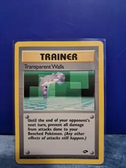 Transparent Walls 125/132 Gym Challenge Trainer Pokemon Card WOTC NM - Image 3