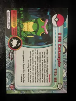 Caterpie #10 - Topps Chrome Series 1 Pokemon Card NM - Image 2