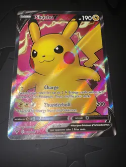 Pikachu V 170/185 Vivid Voltage- NM Ultra Rare Full Art Pokemon Card - Image 2