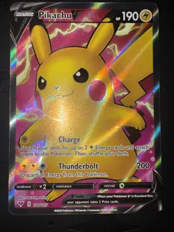 Pikachu V 170/185 Vivid Voltage- NM Ultra Rare Full Art Pokemon Card - Image 4