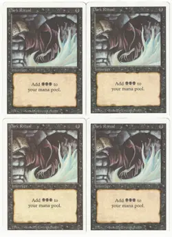 MTG Dark Ritual x4 Revised Edition Common NM/LP Playset - Image 1