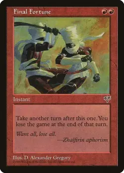1x NM Final Fortune - Mirage [MTG] - Image 1