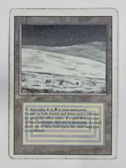Tundra Revised HP Heavy Play MTG Magic The Gathering - Image 1