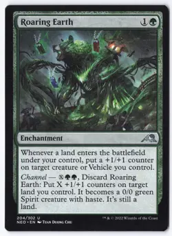 Roaring Earth U Kamigawa: Neon Dynasty 204 NM - Image 1