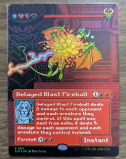 MTG Delayed Blast Fireball Rainbow Foil from Secret Lair Drop NM - Image 1