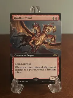 MTG Goldlust Triad (Extended Art) Commander: Tarkir: Dragonstorm Regular NM - Image 1