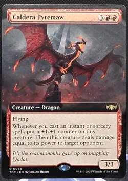 Caldera Pyremaw #73 Commander: Tarkir: Dragonstorm Extended Art Regular Rare - Image 1
