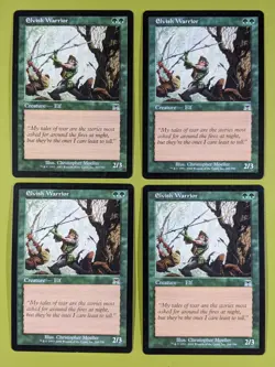 Elvish Warrior x4 Onslaught 4x Playset Magic the Gathering MTG - Image 1