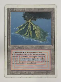 Volcanic Island Revised HP Heavy Play MTG Magic The Gathering A - Image 1