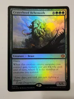 Mtg Tarkir Dragonstorm Craterhoof Behemoth NM Foil - Image 1
