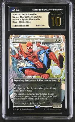 SPECTACULAR SPIDER-MAN Marvel's Spider-Man Borderless Rare CGC Pristine 10 MTG - Image 1