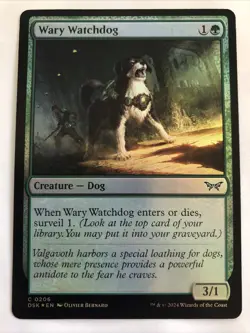MTG Duskmourn: House of Horror Wary Watchdog Foil 0206 NM - Image 1
