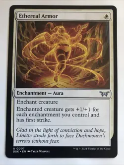 MTG Duskmourn: House of Horror Ethereal Armor 0007 NM - Image 1